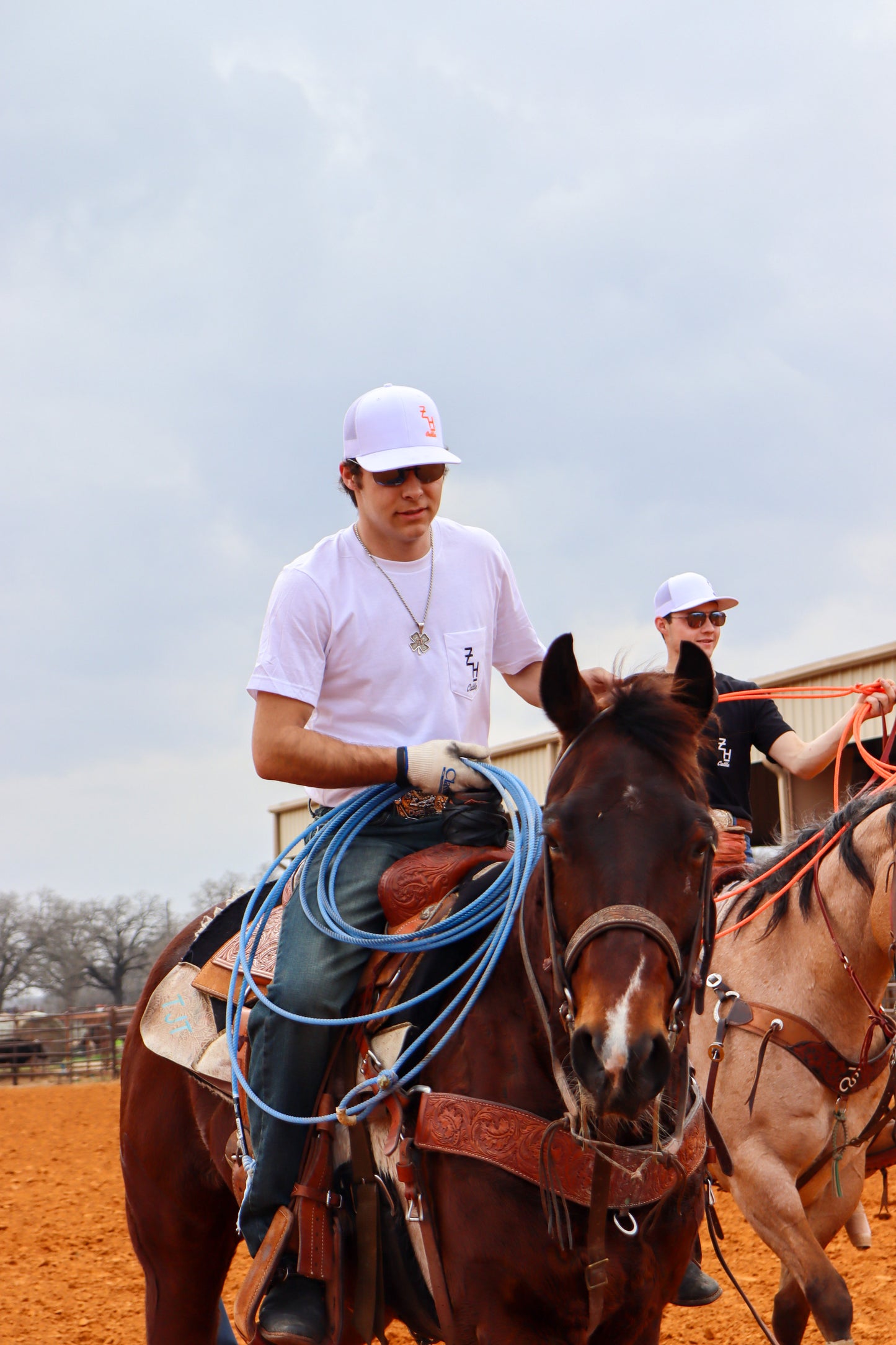 White Pocket T with bull